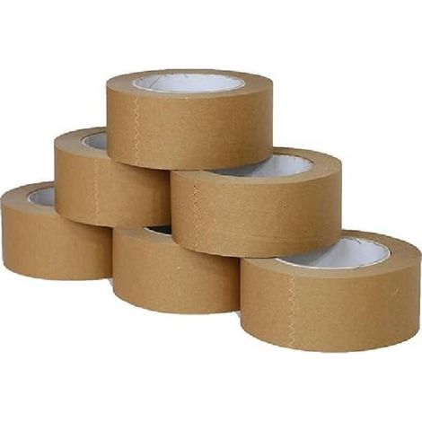 Pair 6 Stück Umweltfreundliches Kraftpapierband, Braunes Verpackungsband, Biologisch Abbaubares Verpackungspapierband, Plastikfrei, Vollständig Recycelbar, 20 Mm 16 M