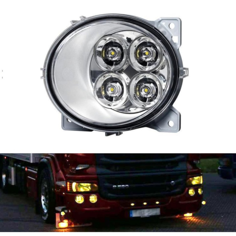 Linker Led‑dioden‑halogen‑scheinwerfer Für Scania P/g/r/t Ab 2004, Gelbes Licht