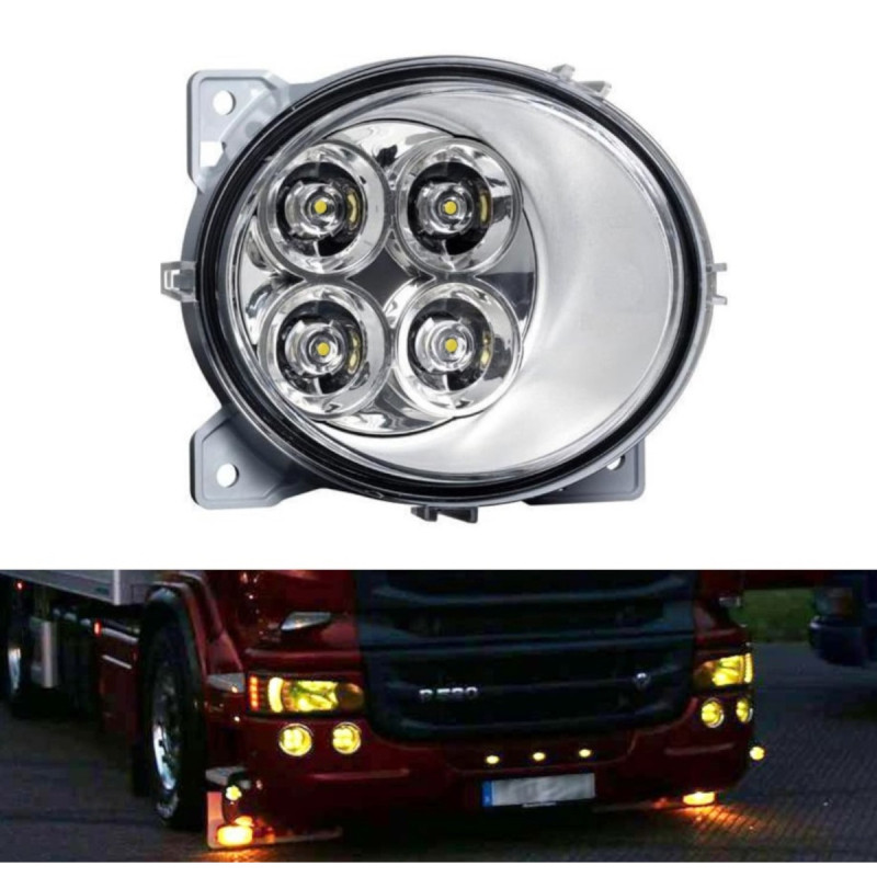 Rechter Led-scheinwerfer (halogen) Für Scania P/g/r/t Ab 2004, Gelbes Licht