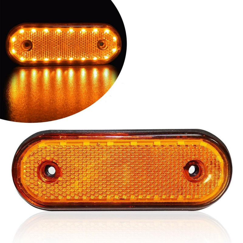 Gelbe Led-positionsleuchte, 20 Leds - 12 V