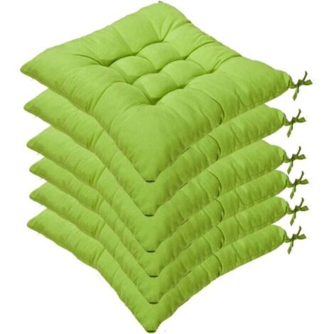 Pair Quadratische Stuhlkissen 40x40 Sitzkissen Heimdekoration Gesteppte Mattenkissen, Bequem Und Farbenfroh - Ideal Für Den Innen- Und Außenbereich (grün)