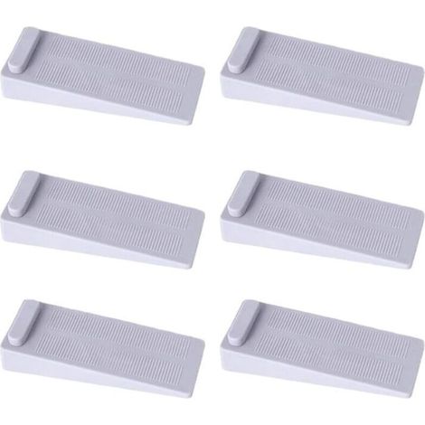 Pair Türstopper, 6er-set Rutschfeste Türstopper Aus Gummi, Bodenmontiert, Höhenverstellbar, Grau