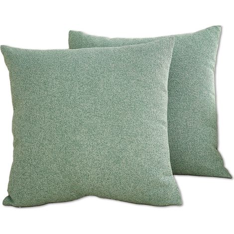 Pair Set Mit 2 Kissenbezügen 45 X 45 Cm Aus Polyester Und Baumwoll-leinen-mischgewebe, Dekorative Kissenbezüge Für Auto, Sofa Und Zuhause (grün)