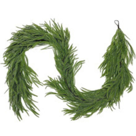 Pair 1 Piece Artificial Christmas Garland Green Realistic Touch Artificial Christmas Garland For Fireplace Fireplace Window Indoor Outdoor Decoration, 1.8m