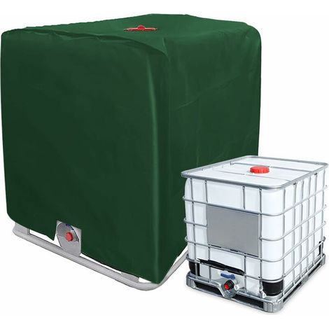 Pair Inhhub Ibc-tankabdeckung, Abdeckplane Für 1000-l-ibc-container, Gu.b/bon, 116 X 100 X 120 Cm, Wassertankabdeckung, Anti-uv, Anti-regen (grün)