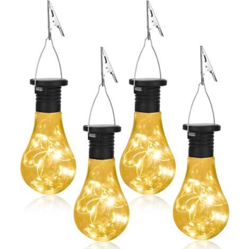 Paar – 4-teiliges Set Solar-gartenlaternen Mit Klemmen, Solar-hängelampen