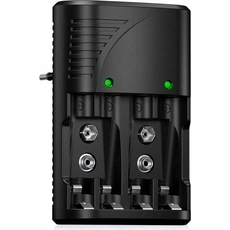 Pair Universelles Batterieladegerät Für Aa/aaa/9 V, 6802 Schnellladegerät Für Wiederaufladbare Aa/aaa- Oder 9 V Ni-mh-batterien, Mit Led-anzeige, Weltweite Spannung.