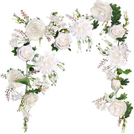 Pair Pfingstrosengirlande, 180 Cm, Künstliche Blumengirlande, Hochzeitsblumen, Künstliche Pfingstrosengirlande Für Garten, Zuhause, Hochzeit, Bogen, Autodekoration (pfingstrosengirlande)