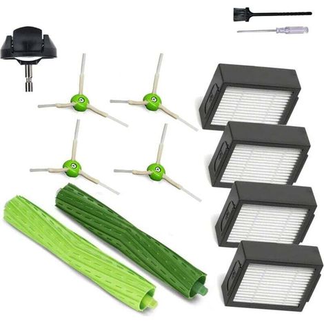 Pair Zubehör Und Ersatzteile Für Irobot Roomba J7 I7 I6 I3 I4 I2 I5 I8 I1+/plus E5 E6 Iej Serie - 1 Gummiwalzenbürste, 1 Schwenkrad, 4 Filter, 4 Schwarze Seitenbürsten.
