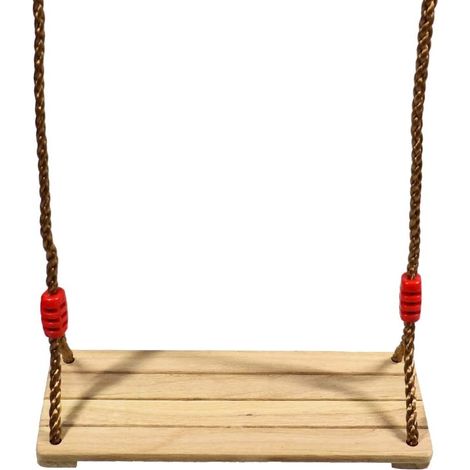 Pair Holzschaukel Für Kinder Und Erwachsene, Sitz Mit Verstellbaren Seilen Für Baum Und Spielplatz