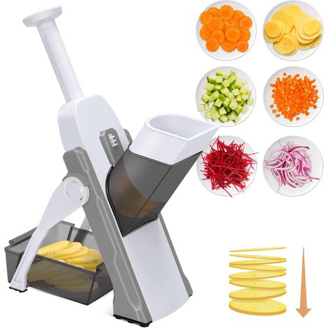 Pair Inhhub Professioneller Pommes-frites-schneider, Edelstahl Pommes-frites-schneider Mit 2 Ersatzklingen, Rutschfester Manueller Pommes-frites-schneider, Pommes-frites-schneider Für Kartoffeln Karot