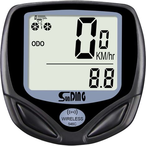 Pair Kabelloser Fahrradcomputer, Wasserdicht, Lcd Mit Hintergrundbeleuchtung, Kilometerzähler Und Stoppuhr – Modell Versailles