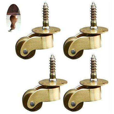 Pair Inhhub 4-teilige Lenkrollen, Möbelrollen Aus Messing, Transportrollen, Geräuscharmes Rollen, Für Möbel, Geräte Und Ausrüstung, -inhhub