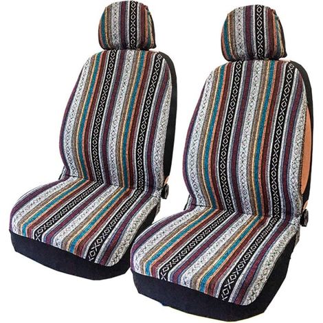 Pair 4-teiliges Autositz-set, Universeller Vordersitzbezug, Vordersitzkissenbezug, Farbenfrohe, Strapazierfähige Baja-sitzbezüge