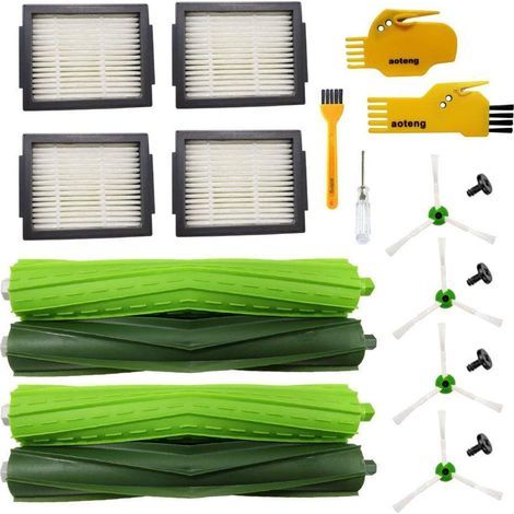 Pair Ersatzteile Für Irobot Roomba I/e/j-serie, I7 I7+ I3 I3+ I4 I4+ I6 I6+ J7 J7+e5 E6 E7, Ersatzzubehörbürste Für Roomba, 1 Hauptbürste, 4 Filter, 6 Seitenbürsten
