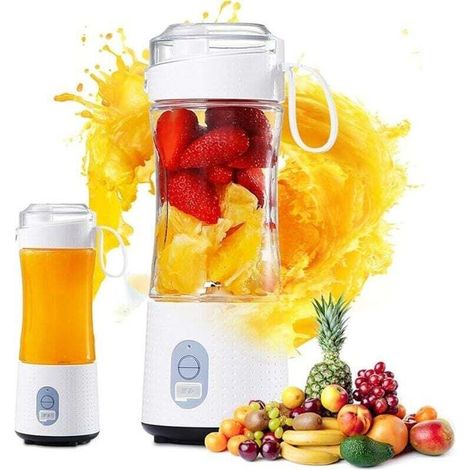 Pair Tragbarer 380-ml-standmixer Für Smoothies Und Shakes – Mini-standmixer Mit 6 Klingen Und Usb-ladeanschluss – Tragbarer Fruchtmixer Für Küche Und Unterwegs