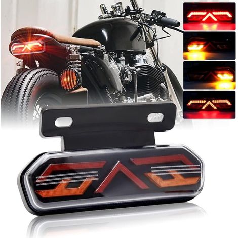 Pair Multifunktionale 12v Universal-led-rückleuchte, Bremslicht, Fahrlicht, Blinker Für Motorräder Und Fahrräder, Wasserdicht, Für Die Gesamte Elektronik.