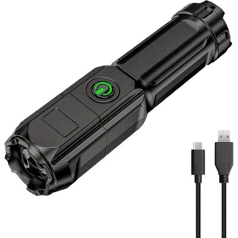 Pair Extrem Leistungsstarke Led-taschenlampe – Ideal Für Camping, Wandern, Werkzeug, Airsoft Und Militär – Mechanikerlampe – Wiederaufladbare Led-taschenlampe – Leistungsstarke Taschenlampe