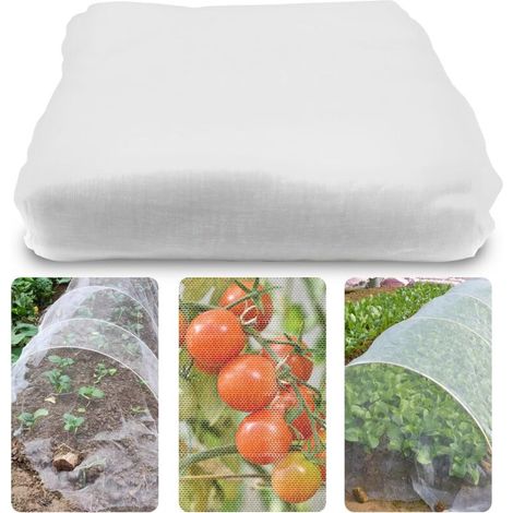 Pair 3x10m Feinmaschiges Garten-moskitonetz Für Gemüse, Blumen, Obst, Pflanzen (3 X 10 M)