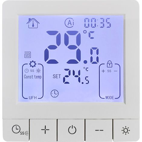 Pair Termostato De Calefacción Lcd De 3 A, Inalámbrico Con Wi-fi Para Interiores, Calentador De Pared Eléctrico, Termostato Para Horno (controlador De Temperatura)