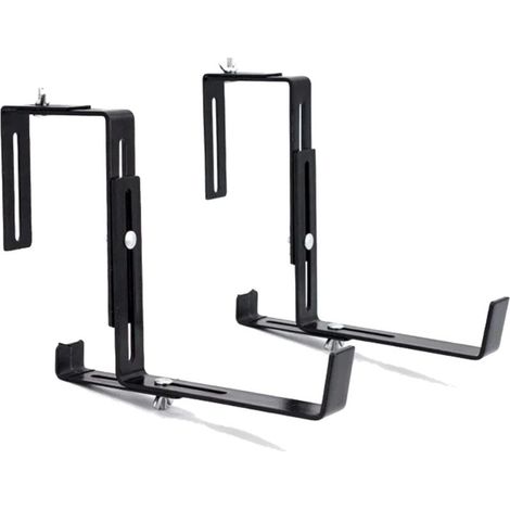 Pair Set Mit (2) Verstellbaren Topf- Und Pflanzgefäßhalterungen Für Blumenkästen, Terrassen, Gärten, Zäune, Pergolen Und Balkone
