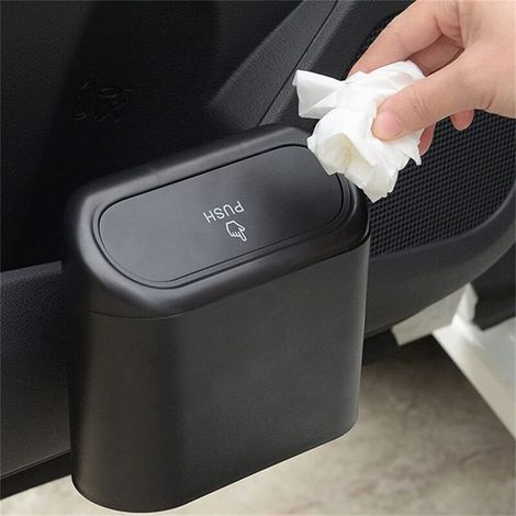 Pair Auto-mülleimer Mit Deckel, Auslaufsicherer Mini-mülleimer Von Motors, Zubehör Für Den Vordersitz, Auto-büro, Schlafzimmer, Zuhause Mit Deckel
