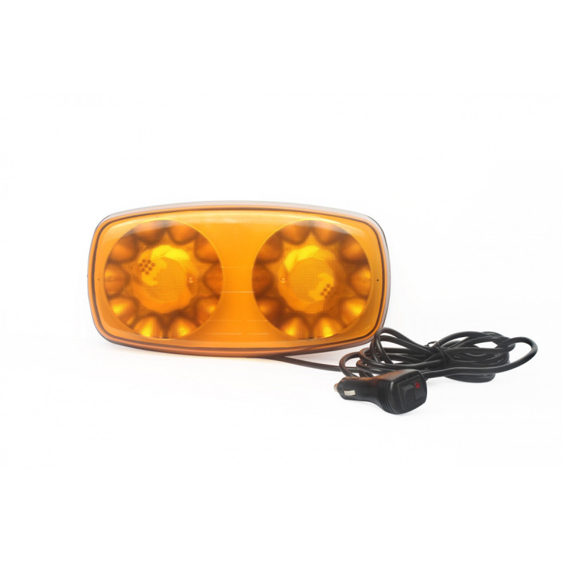 Orange 12–24v Led-warnleuchte / Signalblitz Mit Magnetfuß, 35w – Für Pannenhilfe, Abschleppplattformen U. V. M.