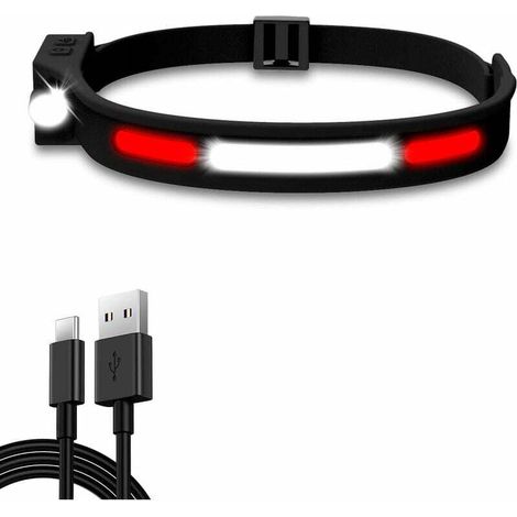 Pair Wiederaufladbare, Wasserdichte Stirnlampe Mit 5 Leuchtmodi, Halolight 350 Lumen, Ideal Zum Laufen, Für Kinder, Camping, Radfahren Und Angeln, Helle Led-stirnlampe