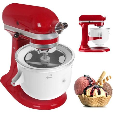 Pair Eismaschinenaufsatz Für Kitchenaid Küchenmaschinen. Für Frozen Yogurt Und Sorbet. Passend Für Küchenmaschinen Ab 4,5 L Fassungsvermögen.