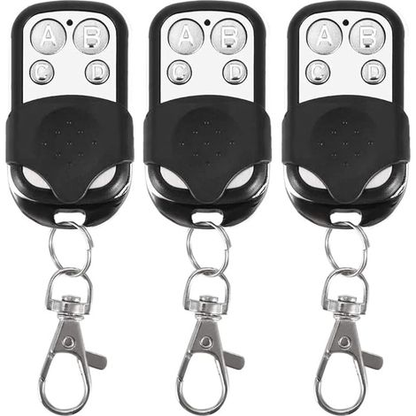 Pair 3er-set Universalfernbedienungen Für Automatische Tore, Frequenz 433,92 Mhz, Festcode, 4 Tasten Zur Steuerung Von Bis Zu 4 Türen
