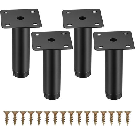 Pair 4 Stück Möbelfüße, 8 Cm/3,15 Zoll Verstellbare Möbelfüße, Metallbefestigungsfüße Für Möbel/tische/stühle/schreibtische/küchenmöbel/schränke/sofas