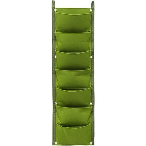 Pair Wandmontierter Pflanzbeutel, 7 Wandmontierte Pflanzbeutel, Vertikaler Pflanzbeutel, Vertikaler Gartenbeutel, Vertikaler Garten Für Balkon, Außenbereich, Garten, Hof