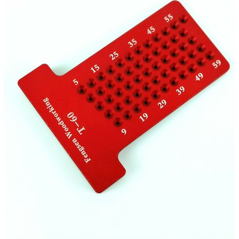 Pair T-winkel-messlineal – Messlineal – Präzisionsmarkierung – Aluminiumlegierung – Metrisches Holzbearbeitungswerkzeug T60 Mini-anreißnadel (t60) Rot, Einteilig