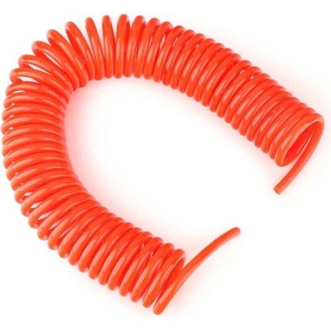 Pair 1 Stück 10 X 6,5 Mm Rückstoß-pneumatikschlauch, 6 M Roter Spiralfederschlauch, Druckluftwerkzeuge