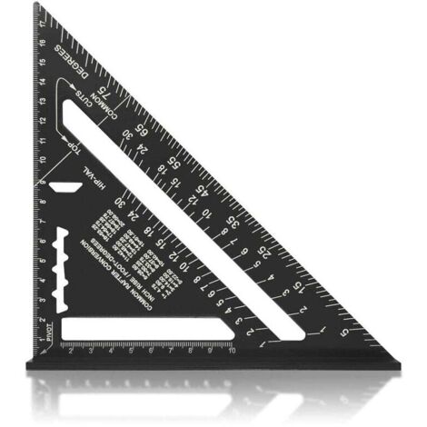 Pair Multifunktionales 180-mm-lineal Aus Aluminium Mit Winkelmarkierungslehre Und Winkelmesser (45-90 Grad) / Schreinerwerkzeug / Markierungswerkzeug Für Holzbearbeitung (7 Zoll)