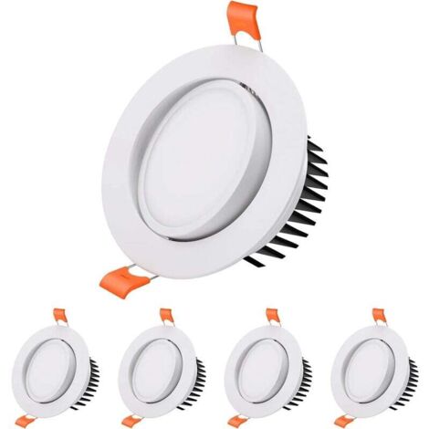 Pair Einbau-led-strahler, [4er-pack] 7-w-einbau-led-strahler Für Badezimmer, 6000 K Kaltweiß, Extraflache Einbau-led-strahler, 40° Verstellbarer Abstrahlwinkel, 120° Deckenstrahler Für Wohnzimmer, Küc