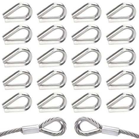 Pair 40 Stück M5-edelstahl-304-drahtseilösen, Herzförmige Ösen Für 5-mm-drahtseile