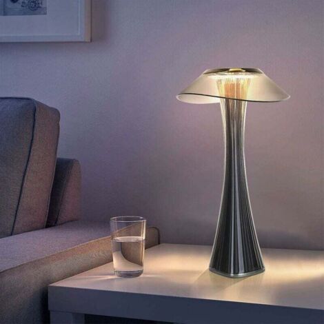 Pair Wiederaufladbare Designer-tischleuchte, Berührungsempfindliche Led-tischleuchte – Dimmbare 3-w-usb-nachttischleuchte Aus Titan, Kabellose Schreibtischlampe Mit Akku Und Lampenschirm Für Schlafzim