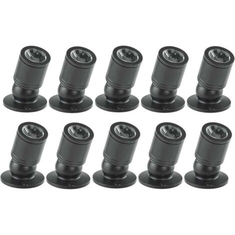 Pair 1w Led-einbaustrahler, Mini-deckeneinbaustrahler Mit Treiber 100-265v Ac Für Zuhause/schmuckschrank/wohnzimmer, 10 Stück (schwarz, Warmweiß)