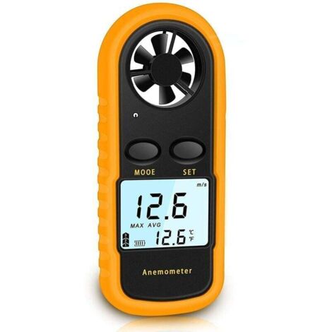 Pair Tragbares Anemometer, Hochpräzises Digitales Anemometer (±5%) Mit Lcd-hintergrundbeleuchtung, Tragbares Anemometer Für Den Außeneinsatz, Hlk, Drohnen