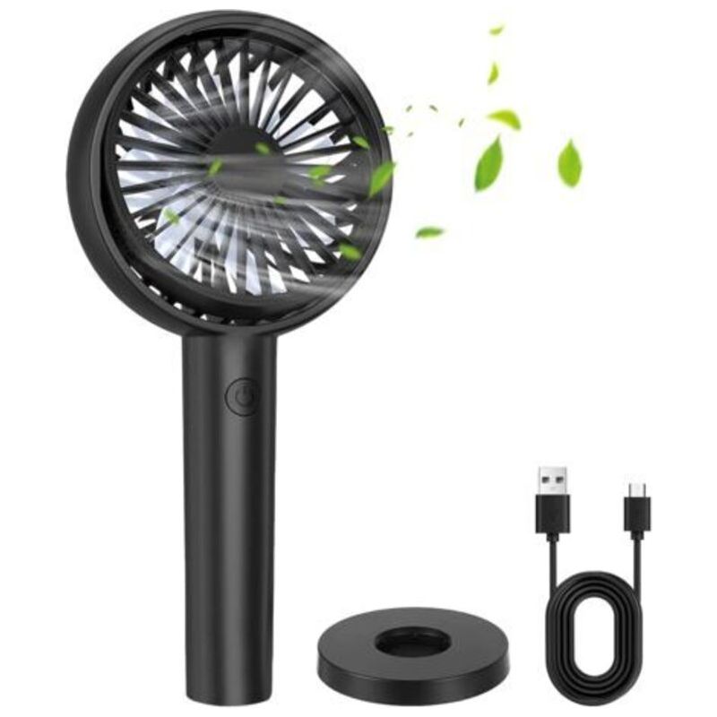 Paar – Wiederaufladbarer Tragbarer Ventilator Mit 4000 Mah, 3 Einstellbaren Geschwindigkeitsstufen, 5–8 Stunden Dauerbetrieb, Usb-ventilator Für Zuhause, Büro, Reisen Und Outdoor-aktivitäten