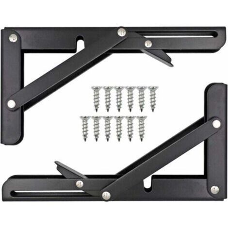 Pair Klappbare Regalhalterung Für Schneebedeckte Wände, Robuste Klappbare Regalhalterungen Und -stifte Für Werkbänke Und Regale, 8 Zoll
