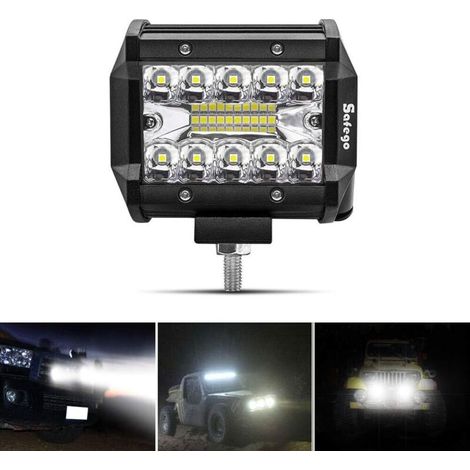 Pair 4" 60w Led-flutlicht-arbeitsscheinwerfer, Led-leiste, 10800lm, Ip67 Wasserdicht, Nebelscheinwerfer Für Pkw, Geländewagen, Traktor, Lkw, Suv, Atv, Boot, 12v/24v, Tagfahrlicht