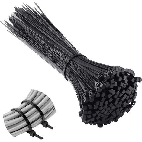 Pair 500 Stück Kabelbinder 200 Mm X 2,5 Mm, Professionelle Kabelbinder, Nylon-kabelbinder, Kabelbinder 200 Mm, Schwarz – Inhhub
