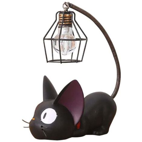 Pair Kunstharz-lampe Mit Katzenmotiv, Kreative Nachttischlampe Zum Lesen (drahtlampenschirm)
