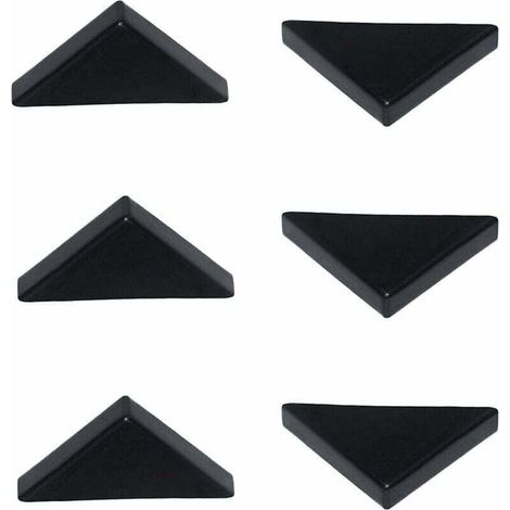 Pair 6 Mm Schwarze Eckenschützer Für Scharfes Glas, Spiegel, Keramikfliesen, Dreifach Geformte Eckenabdeckungen, 20 Stück