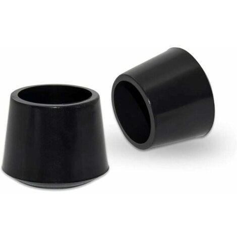 Pair Set Mit 4 Runden, Rutschfesten Stuhlbeinkappen Aus Synthetischem Gummi, 30 Mm (3,0 Cm) Durchmesser, Schwarz