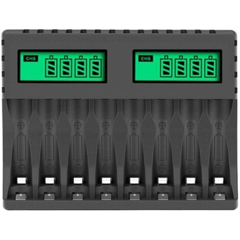 Pair Batterieladegerät Lcd-display 8 Steckplätze Intelligente Ladegeräte Für Aa/aaa Nicd Nimh Akkus Aa Aaa Ladegerät, Inhhub