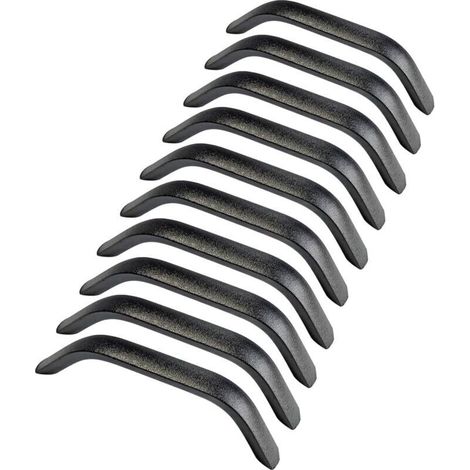 Pair 10 Küchenschrankgriffe Und Schubladenknöpfe, Schrankgriffe, Schlafzimmermöbelgriffe, 128 Mm Lochabstand, Sandgestrahlt, Schwarz