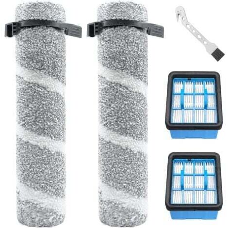 Pair 1 Ensemble De Kit D'Aspirateur Vertical Sans Fil, Adapté Aux Pièces De Rechange Pour Aspirateur Vertical Sans Fil Bissell 3930f/v2/3999z (2 Brosses À Rouleaux + 2 Filtres +1 Brosse De Nettoyage)